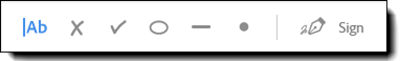 Fill & Sign toolbar