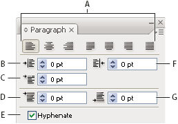 Paragraph panel showing all options
