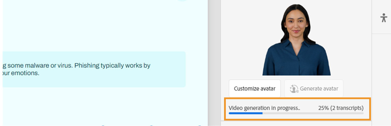 Track video generation progress