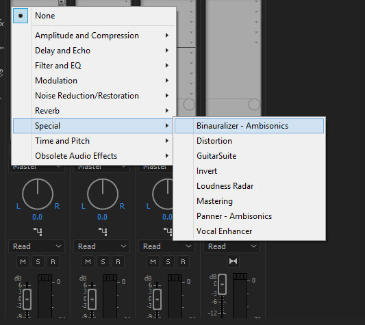 Aplicación del efecto Binaturalizer-Ambisonics