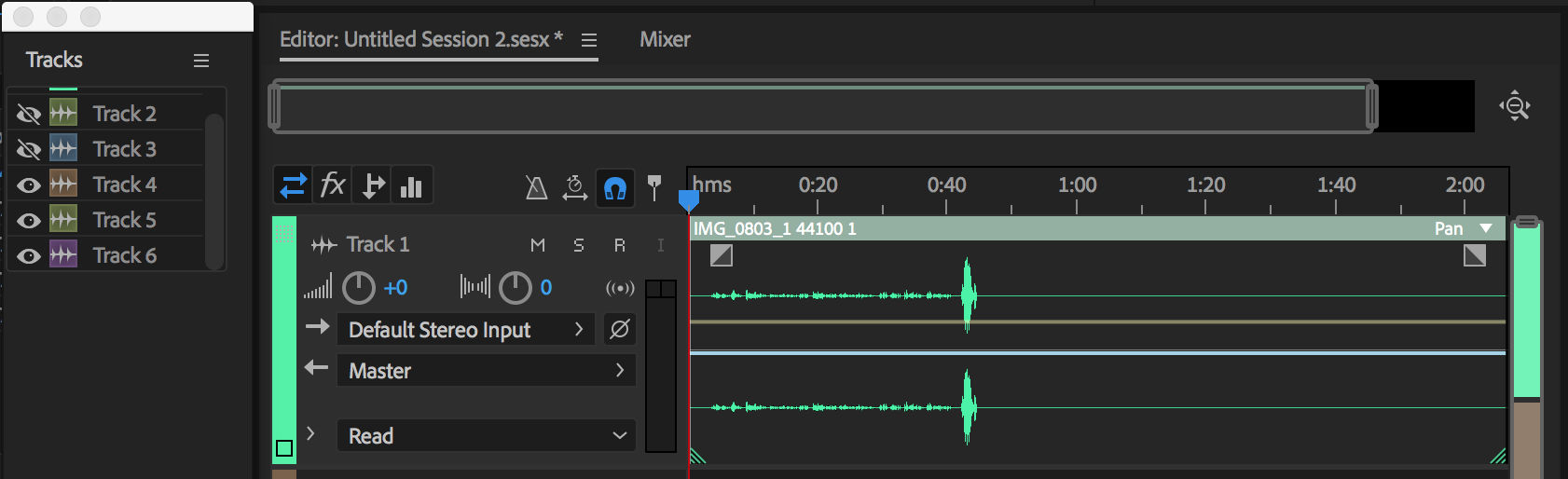 Use basic multitrack controls for Adobe Audition