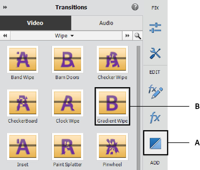 Gradient Wipe transition