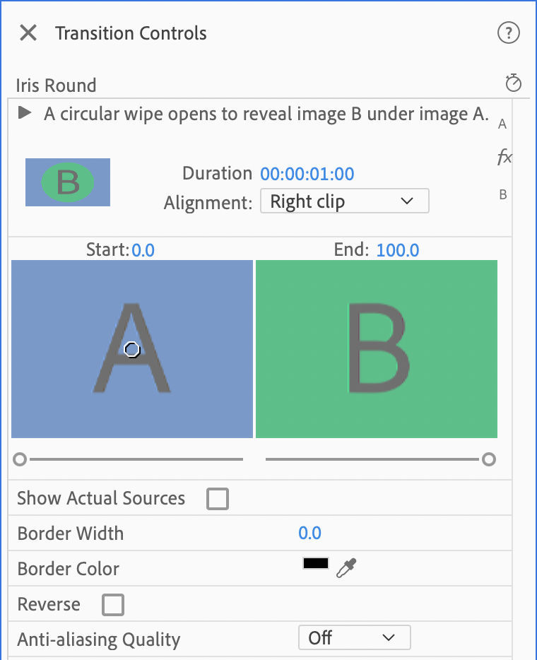 Adjusting transitions