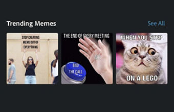 Three different types of trending memes showing side by side.