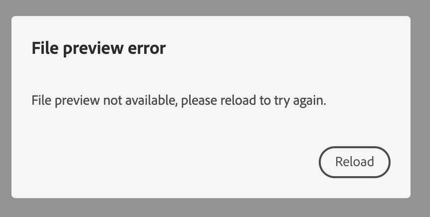 InDesign 中的檔案預覽錯誤
