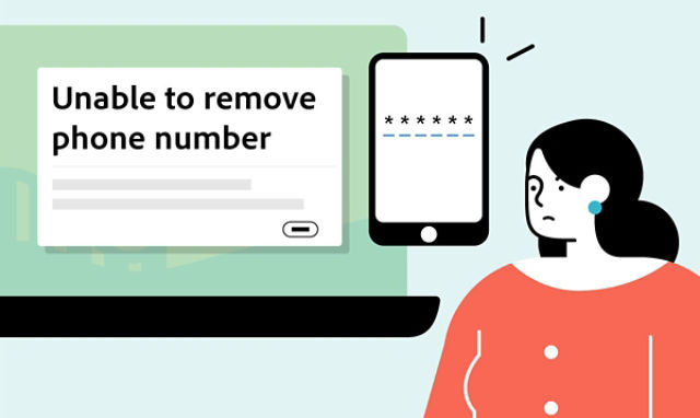 Unable to remove phone number