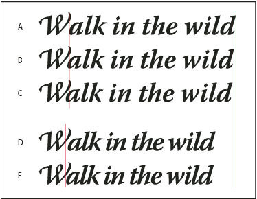 Photoshop Kerning and tracking options