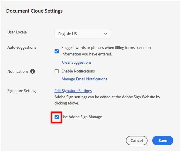 Uncheck the option use classic Adobe Manage