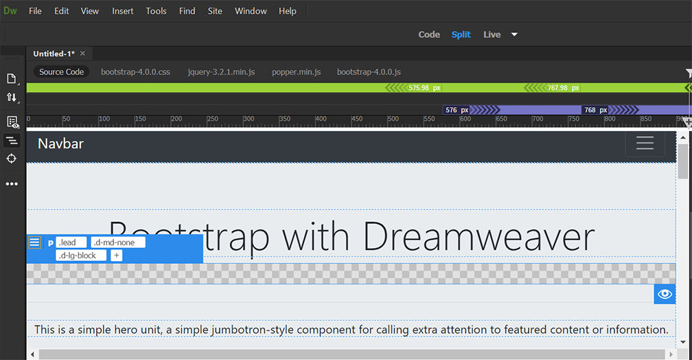 Manage hidden Bootstrap elements