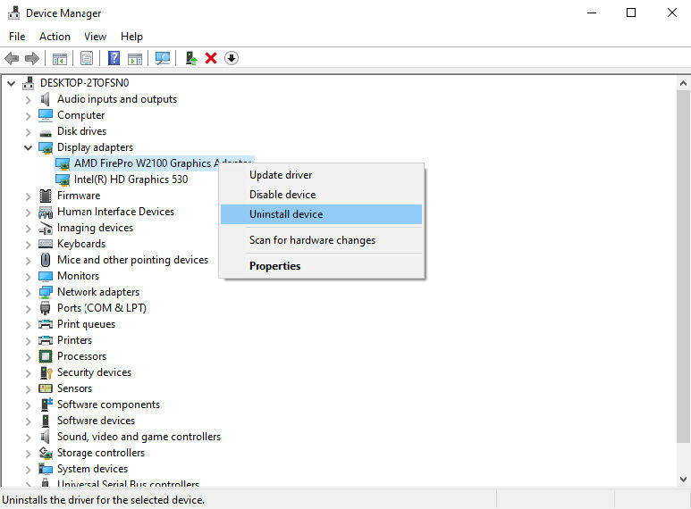 Uninstall device