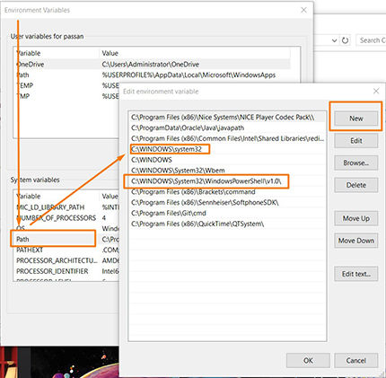 Add the missing paths