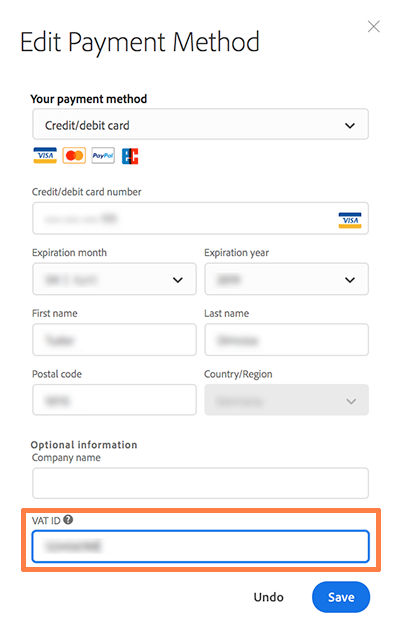 Update your tax identification number