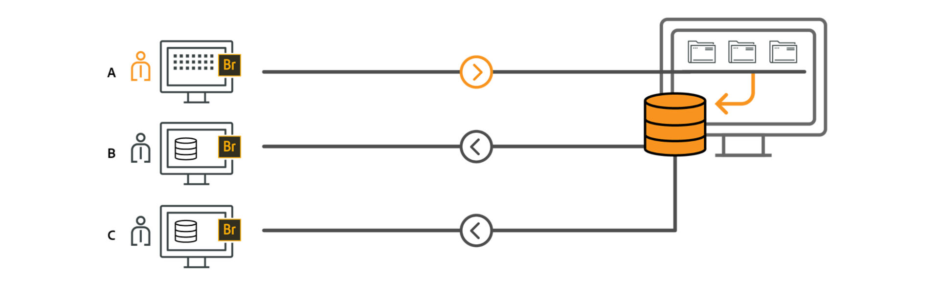 Sharing of cache in a collaborative environment