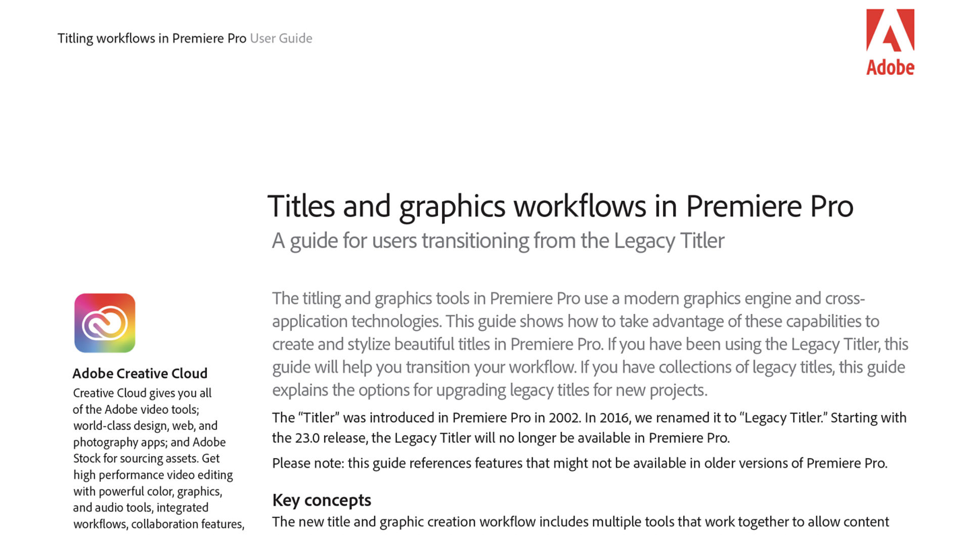 Create cool titles and graphics with the Essential Graphic panel's tools