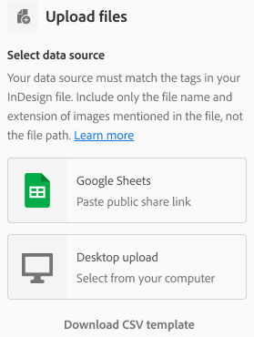 Upload data source