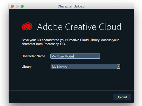 Adobe Fuse and Creative Cloud libraries