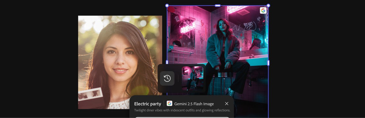 Generated image using the Electric party by Gemini 2.5 Flash Image preset.