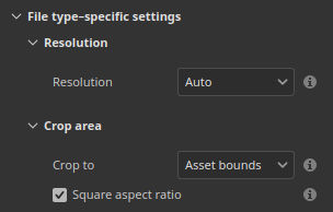 SVG settings