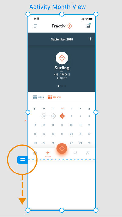 사전 설정된 아트보드에서의 세로 스크롤