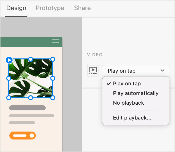 Play on tap- Design mode