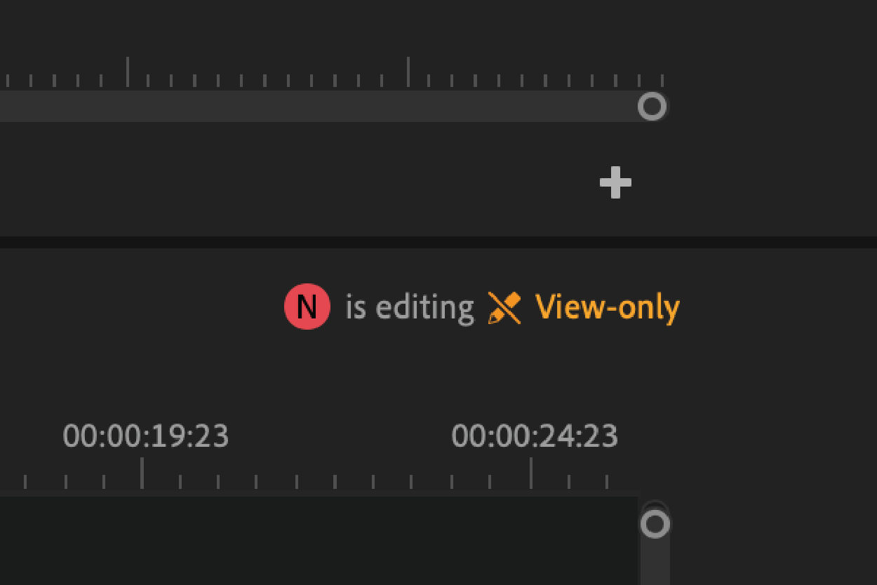 Visual clues for other collaborators that indicate sequence locking
