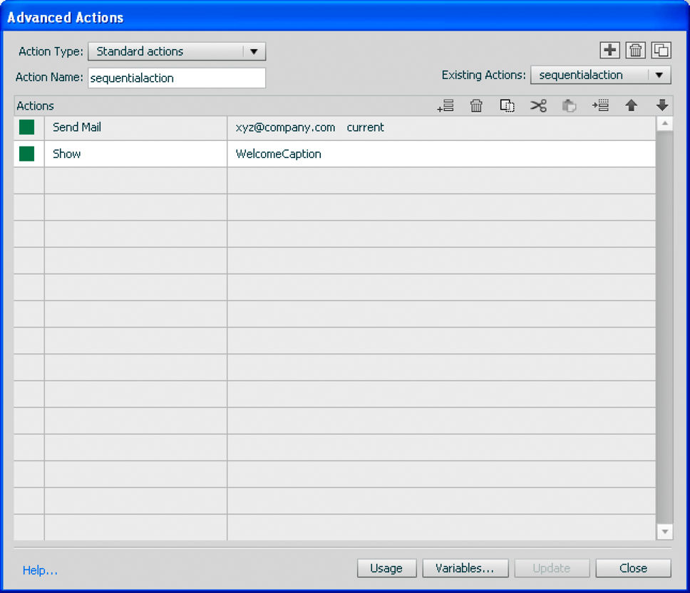 Lines of code in ‘sequential action’