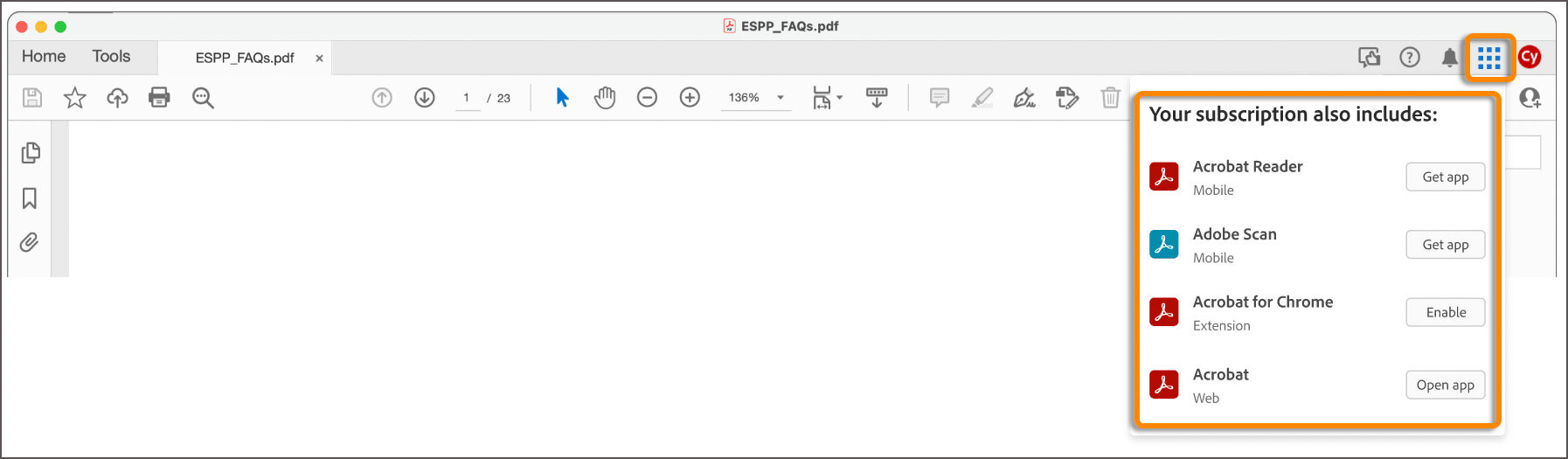 Click the Waffle menu