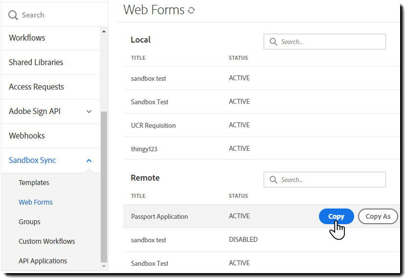 Web form options