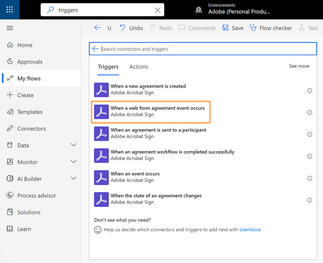 Use Power Automate Sign connector to automate webform processes