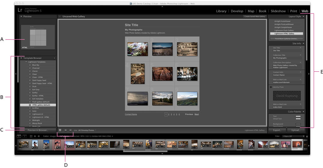 Adobe Photoshop Lightroom CC web module