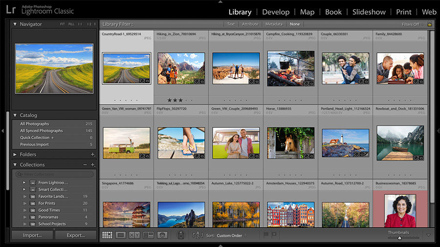 Organize your photos in the Lightroom Classic Library