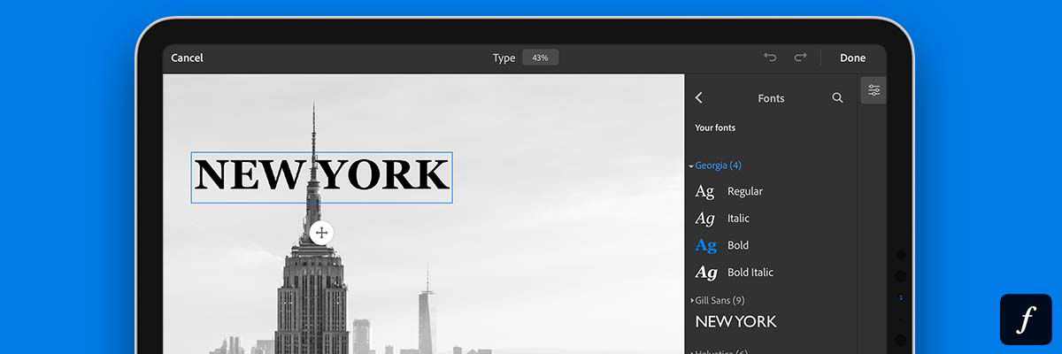 Browse fonts on your iPad
