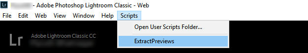 Choose ExtractPreviews from the Scripts menu