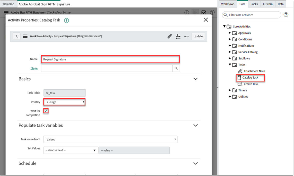 Create agreement from a Workflow Activity.