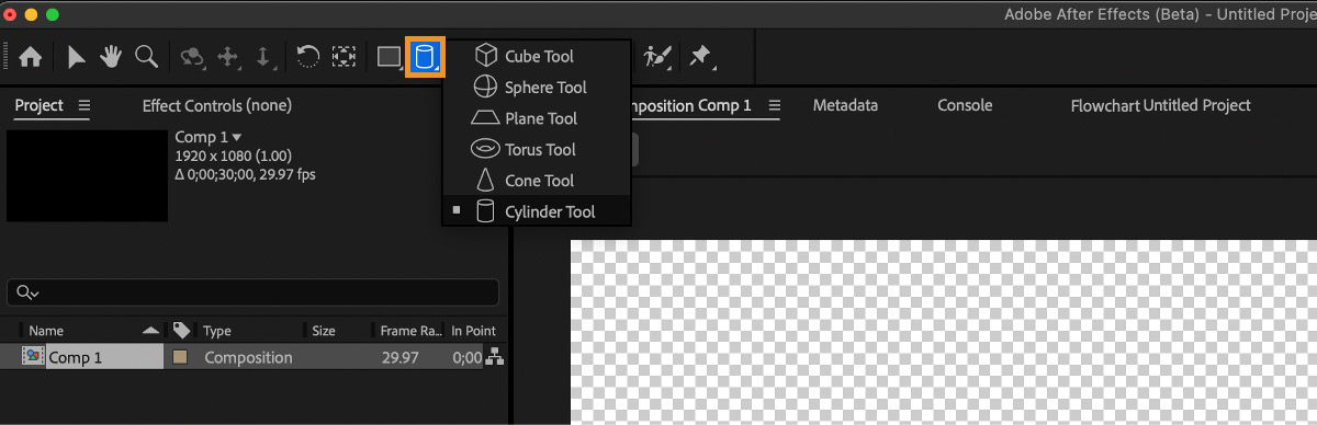 The mesh drawing tool is selected and there are different parametric meshes such as sphere, cube, cone, and torus to choose from.