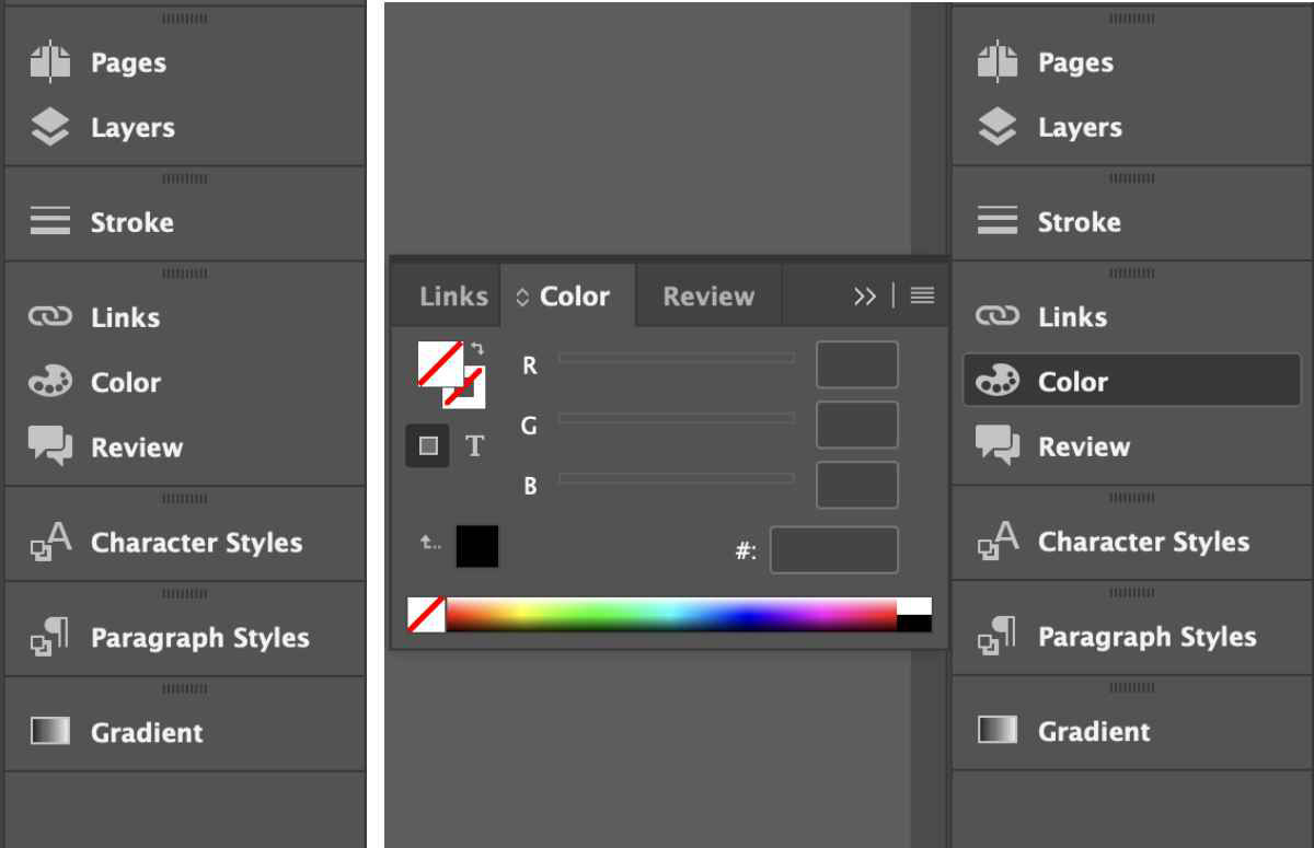 InDesign Swatches Panel