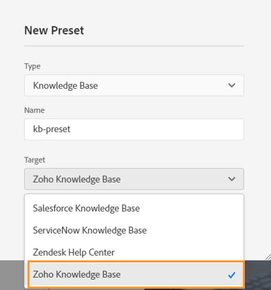 Publish to Zoho Knowledge Base