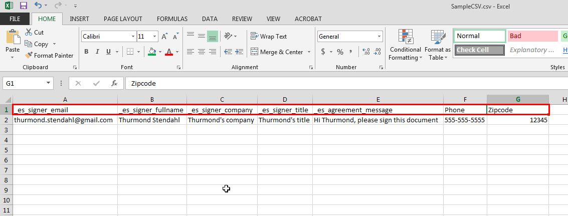 Informasjonskoder i CSV-filer