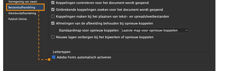 Ontbrekende lettertypen automatisch activeren