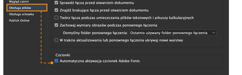 Automatyczna aktywacja brakujących czcionek