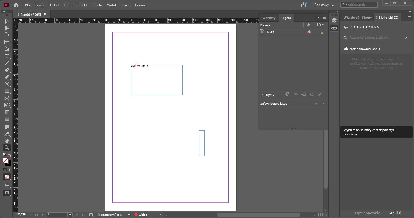 ikony chmury w dokumentach InDesign