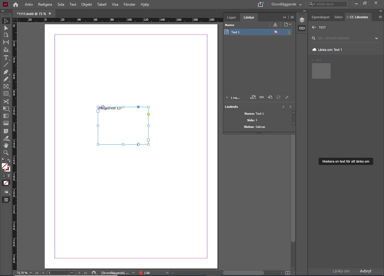 molnikoner i InDesign-dokument