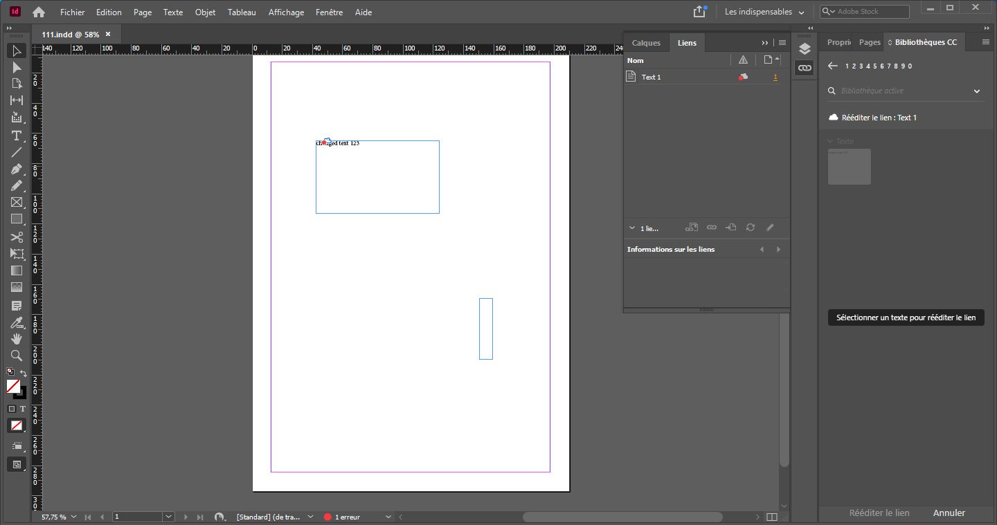 icônes de nuage dans les documents InDesign