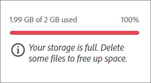 Якщо використано 100 відсотків вільного місця
