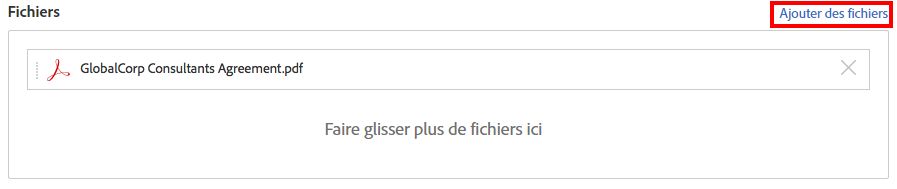 Cliquez sur Ajouter des fichiers.