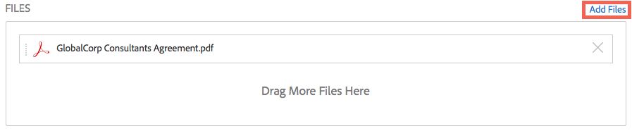 Haga clic en Agregar archivos.