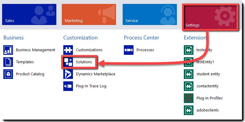 Vaya a Inicio > Configuración > Soluciones.