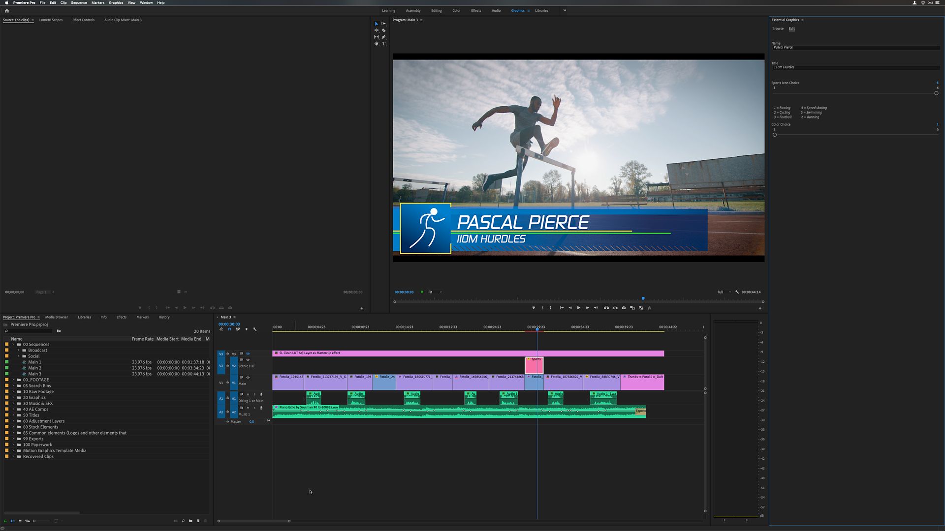 Premiere Pro 中的自定义动态图形模板
