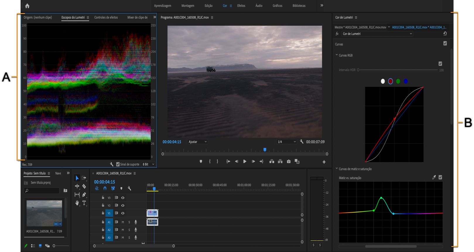 Configuração de um espaço de trabalho Cores