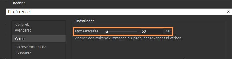 Forbedret skydeknap til cache